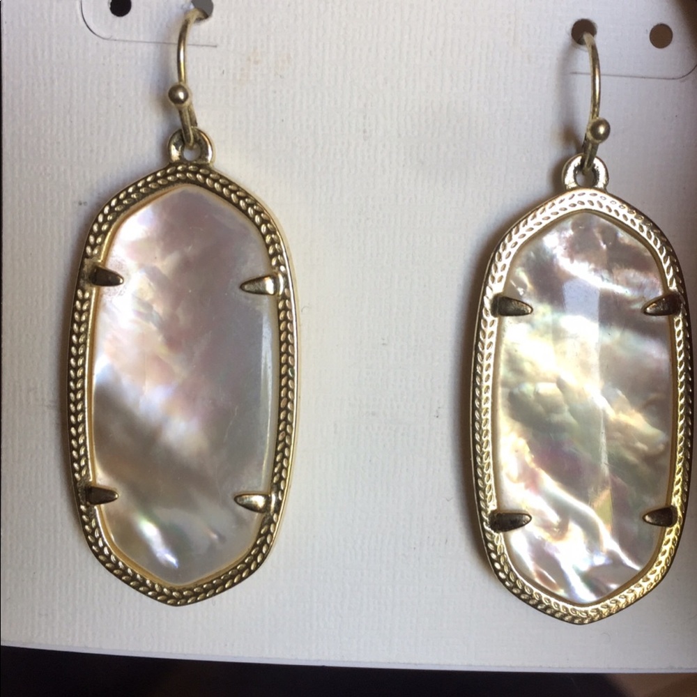 Kendra Scott Elle Ivory pearl gold earrings